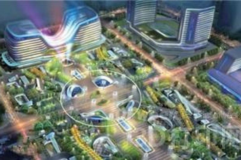 新疆高铁客运站广场首现3D打印的“天眼”建筑