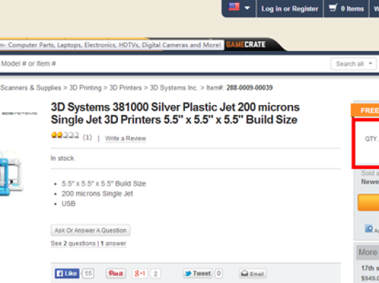 3D Systems祭起价格杀器Cube2剧降56%!
