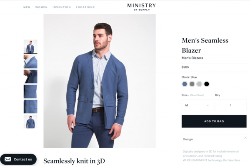 美男装品牌Ministry of Supply推3D打印成衣 哪些部位用了3D打印？