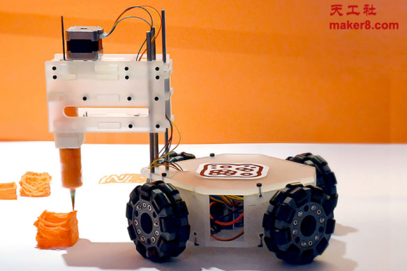 可自由移动的3D打印机器人3&DBot