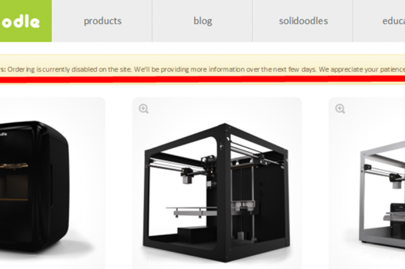 老牌3D打印机厂商Solidoodle陷入破产疑云
