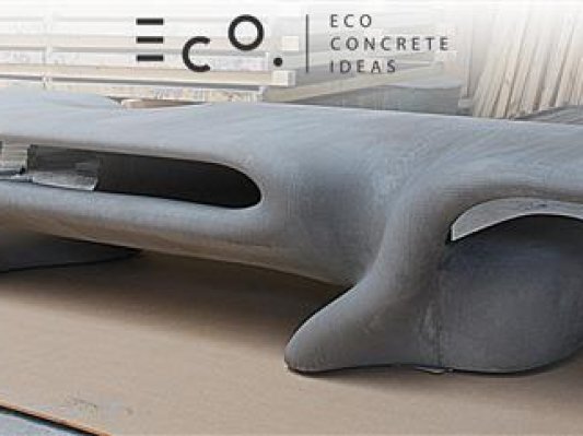 歪果仁用纸材料3D打印造2米长混凝土长凳