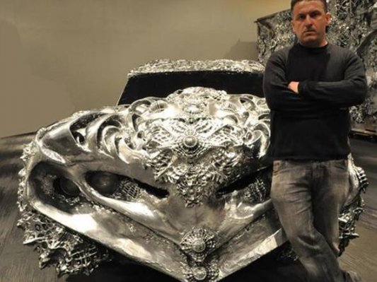 史上最魔幻霸气的3D打印汽车——3D打印液态金属制成的福特都灵将正式拍卖