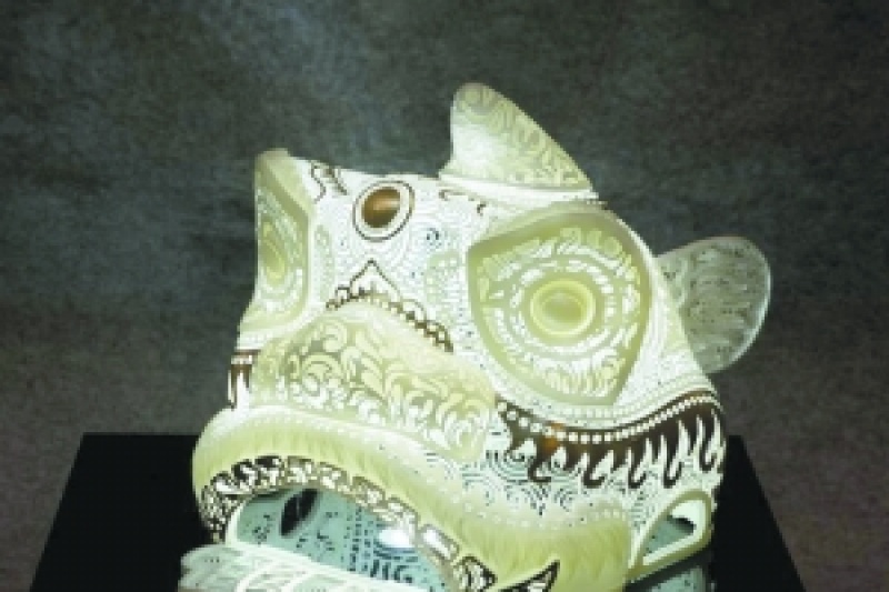 佛山狮头女传承人用3D打印制作狮头，传统艺术美绝了