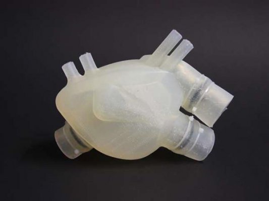 苏黎世科学家利用3D打印创造了跳动的硅胶心脏